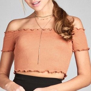 Orange crop top